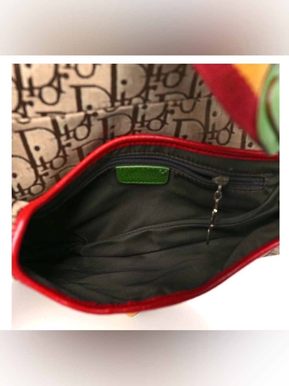 Christian Dior Rasta Diorissimo Trotter Saddle Bag - Picture 7 of 13
